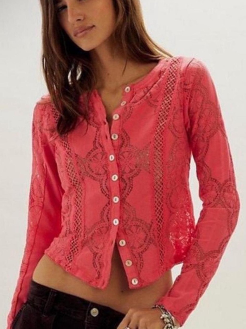 Free People Jae Button Front Top NWT